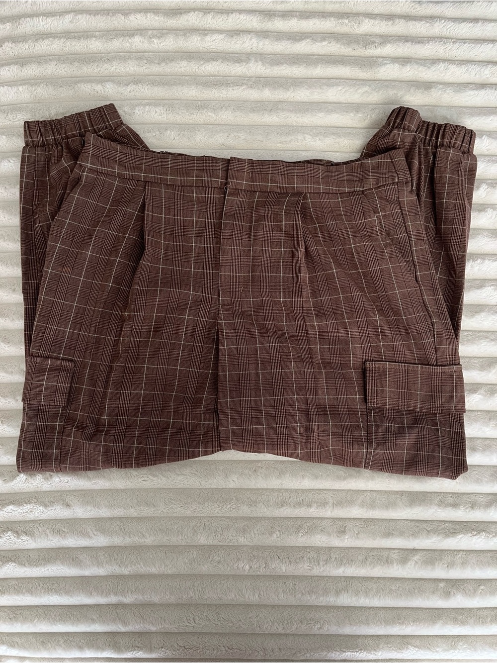 Brown Plaid Joggers